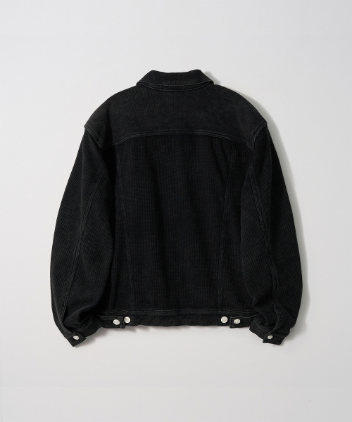 GARMENTS FAB（ガーメンツファブ）の「Washed Waffle Jacket (BLACK)（デニムジャケット・レディース・その他・MEDIUM/LARGE）」の2枚目の写真