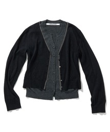 PERVERZE（パーバーズ）の「Dip-dye Rib Knit Cardigan（カーディガン