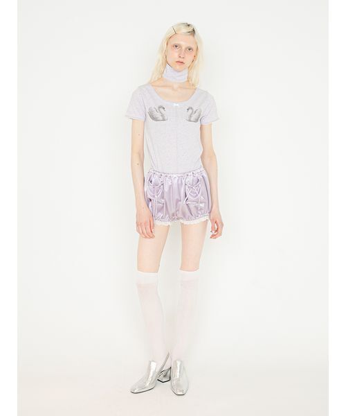 SORIN（ソリン　）の「Satin Puffed Short Pants/サテン パフショートパンツ（その他パンツ・レディース・ブラック/ライラック/カーキ・38）」の7枚目の写真