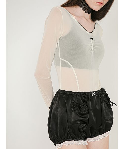 SORIN（ソリン　）の「Satin Puffed Short Pants/サテン パフショートパンツ（その他パンツ・レディース・ブラック/ライラック/カーキ・38）」の16枚目の写真