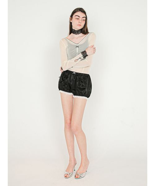 SORIN（ソリン　）の「Satin Puffed Short Pants/サテン パフショートパンツ（その他パンツ・レディース・ブラック/ライラック/カーキ・38）」の20枚目の写真