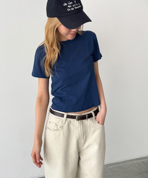 CANAL JEAN(キャナルジーン)の「diggity コットンテンセルTシャツ(Tシャツ/カットソー・レディース・グレー/ネイビー/ホワイト/ブラック・ONE SIZE)」の4枚目の写真