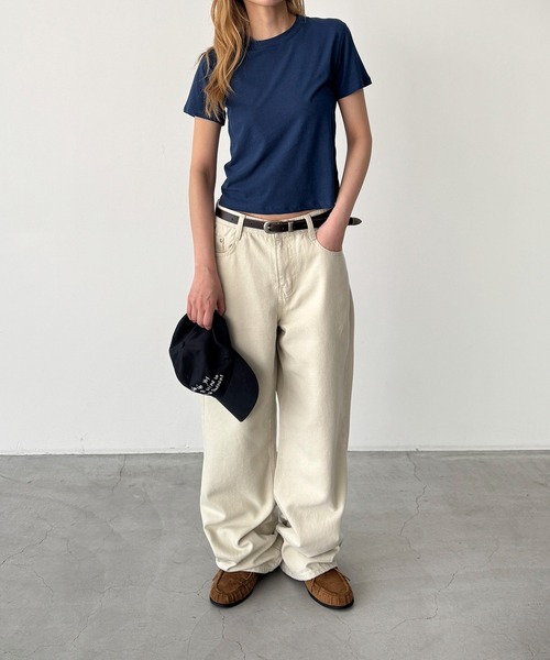 CANAL JEAN(キャナルジーン)の「diggity コットンテンセルTシャツ(Tシャツ/カットソー・レディース・グレー/ネイビー/ホワイト/ブラック・ONE SIZE)」の15枚目の写真