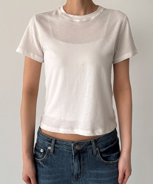 CANAL JEAN(キャナルジーン)の「diggity コットンテンセルTシャツ(Tシャツ/カットソー・レディース・グレー/ネイビー/ホワイト/ブラック・ONE SIZE)」の16枚目の写真