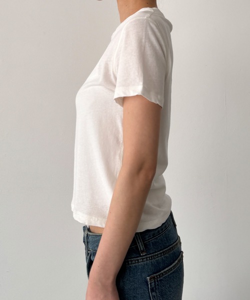 CANAL JEAN(キャナルジーン)の「diggity コットンテンセルTシャツ(Tシャツ/カットソー・レディース・グレー/ネイビー/ホワイト/ブラック・ONE SIZE)」の17枚目の写真