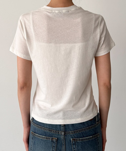 CANAL JEAN(キャナルジーン)の「diggity コットンテンセルTシャツ(Tシャツ/カットソー・レディース・グレー/ネイビー/ホワイト/ブラック・ONE SIZE)」の18枚目の写真