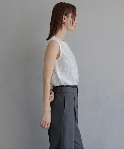 &g'aime(アンジェム)の「【&g'aime 】ジャガードチュニックブラウス Jacquard Tunic Blouse(シャツ/ブラウス・レディース・ブラック/オフホワイト・FREE)」の7枚目の写真