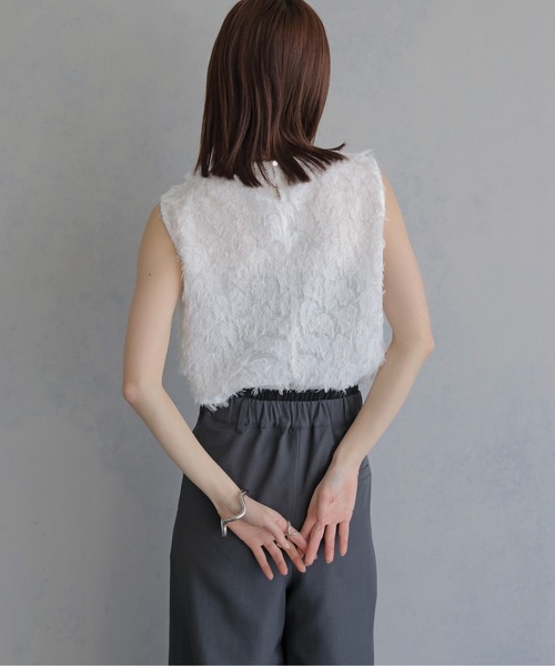 &g'aime(アンジェム)の「【&g'aime 】ジャガードチュニックブラウス Jacquard Tunic Blouse(シャツ/ブラウス・レディース・ブラック/オフホワイト・FREE)」の8枚目の写真