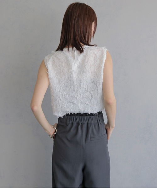&g'aime(アンジェム)の「【&g'aime 】ジャガードチュニックブラウス Jacquard Tunic Blouse(シャツ/ブラウス・レディース・ブラック/オフホワイト・FREE)」の9枚目の写真