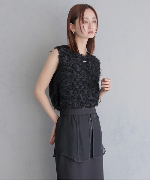 &g'aime(アンジェム)の「【&g'aime 】ジャガードチュニックブラウス Jacquard Tunic Blouse(シャツ/ブラウス・レディース・ブラック/オフホワイト・FREE)」の17枚目の写真