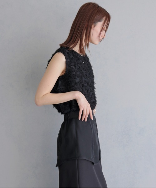 &g'aime(アンジェム)の「【&g'aime 】ジャガードチュニックブラウス Jacquard Tunic Blouse(シャツ/ブラウス・レディース・ブラック/オフホワイト・FREE)」の18枚目の写真