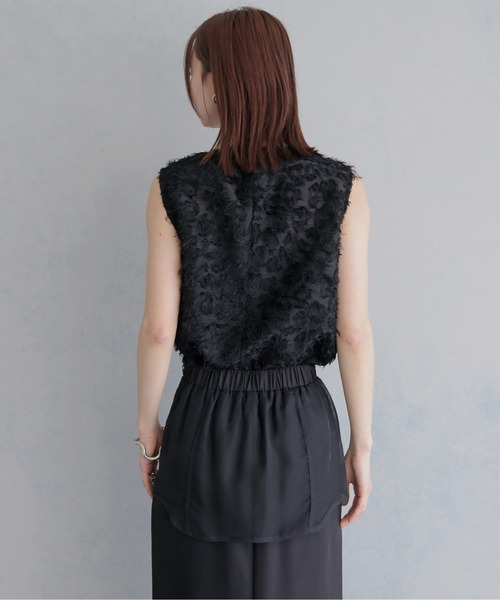&g'aime(アンジェム)の「【&g'aime 】ジャガードチュニックブラウス Jacquard Tunic Blouse(シャツ/ブラウス・レディース・ブラック/オフホワイト・FREE)」の19枚目の写真