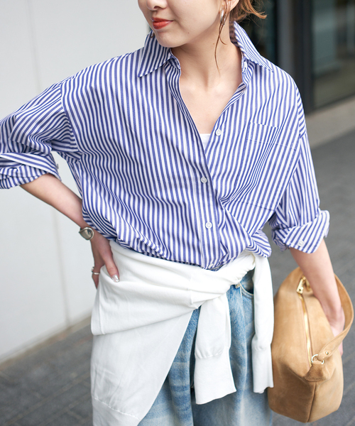 Spick & Span(スピックアンドスパン)の「《追加3》50コットンコンパクトシャツ(シャツ/ブラウス・レディース・サックスブルー/その他10/ホワイト・FREE)」の3枚目の写真