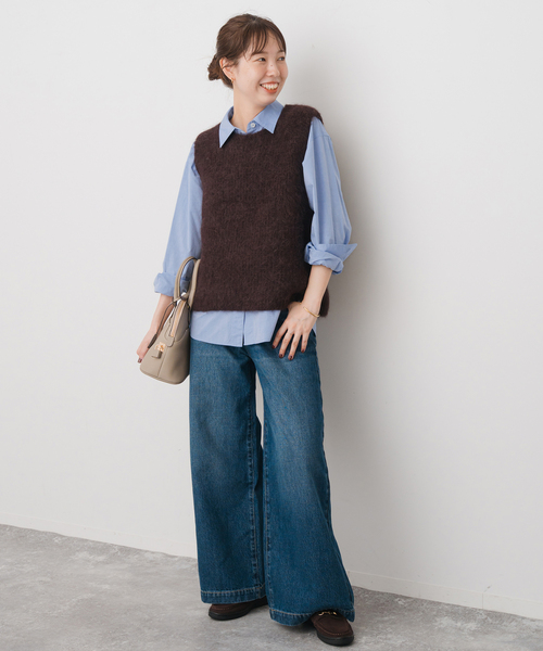 Spick & Span(スピックアンドスパン)の「《追加3》50コットンコンパクトシャツ(シャツ/ブラウス・レディース・サックスブルー/その他10/ホワイト・FREE)」の6枚目の写真