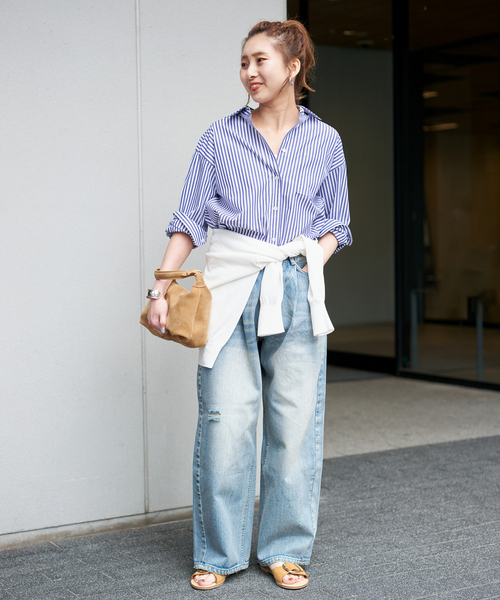 Spick & Span(スピックアンドスパン)の「《追加3》50コットンコンパクトシャツ(シャツ/ブラウス・レディース・サックスブルー/その他10/ホワイト・FREE)」の7枚目の写真