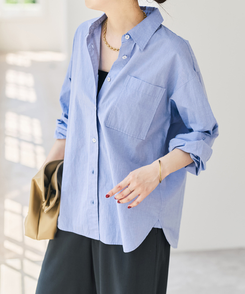 Spick & Span(スピックアンドスパン)の「《追加3》50コットンコンパクトシャツ(シャツ/ブラウス・レディース・サックスブルー/その他10/ホワイト・FREE)」の11枚目の写真