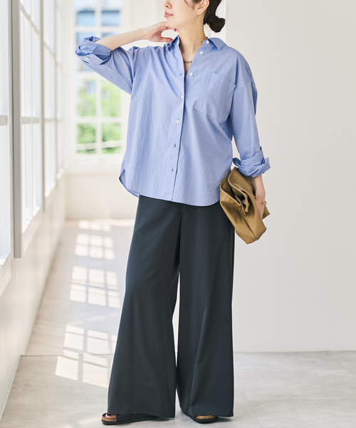 Spick & Span(スピックアンドスパン)の「《追加3》50コットンコンパクトシャツ(シャツ/ブラウス・レディース・サックスブルー/その他10/ホワイト・FREE)」の13枚目の写真