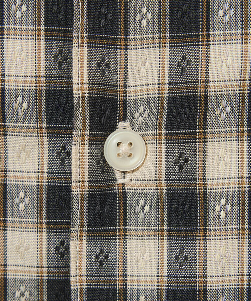 FREAK'S STORE(フリークスストア)の「ドビー織り チェック リラックス オープンカラー 半袖シャツ(シャツ/ブラウス・メンズ・ブラウン/ブラック・MEDIUM/LARGE)」の7枚目の写真