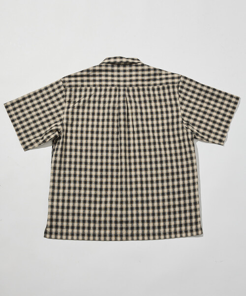 FREAK'S STORE(フリークスストア)の「ドビー織り チェック リラックス オープンカラー 半袖シャツ(シャツ/ブラウス・メンズ・ブラウン/ブラック・MEDIUM/LARGE)」の13枚目の写真