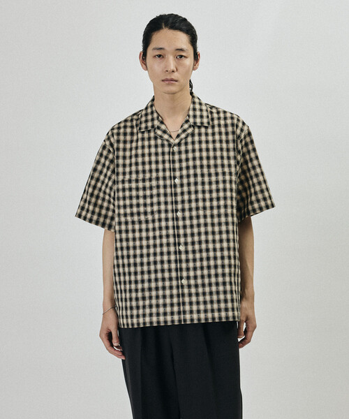 FREAK'S STORE(フリークスストア)の「ドビー織り チェック リラックス オープンカラー 半袖シャツ(シャツ/ブラウス・メンズ・ブラウン/ブラック・MEDIUM/LARGE)」の19枚目の写真