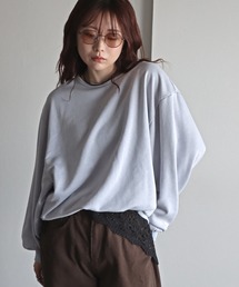 ダメージ裏毛オーバーサイズスウェット
