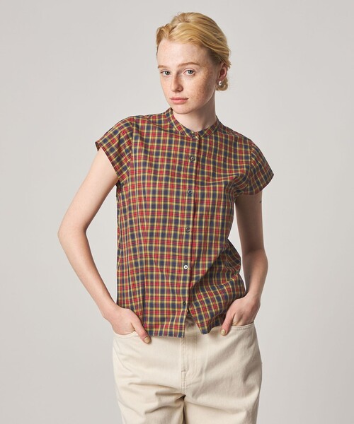 Steven Alan(スティーブンアラン)の「<Steven Alan>フレンチスリーブ ブラウス(シャツ/ブラウス・レディース・ブラック/ナチュラル/レッド・S/M)」の1枚目の写真