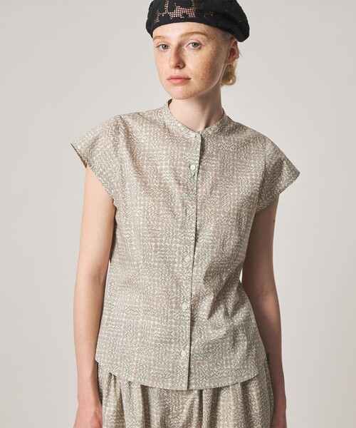Steven Alan(スティーブンアラン)の「<Steven Alan>フレンチスリーブ ブラウス(シャツ/ブラウス・レディース・ブラック/ナチュラル/レッド・S/M)」の5枚目の写真