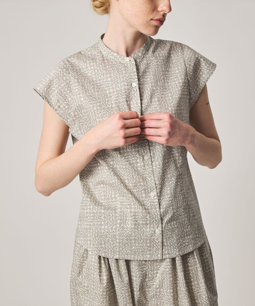 Steven Alan(スティーブンアラン)の「<Steven Alan>フレンチスリーブ ブラウス(シャツ/ブラウス・レディース・ブラック/ナチュラル/レッド・S/M)」の6枚目の写真