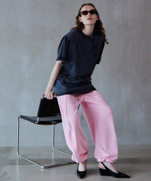 MAISON SPECIAL(メゾンスペシャル)の「Multi-way T-shirts/マルチウェイオーバーTシャツ(Tシャツ/カットソー・レディース・ブルー/ホワイト/チャコールグレー・FREE)」の22枚目の写真