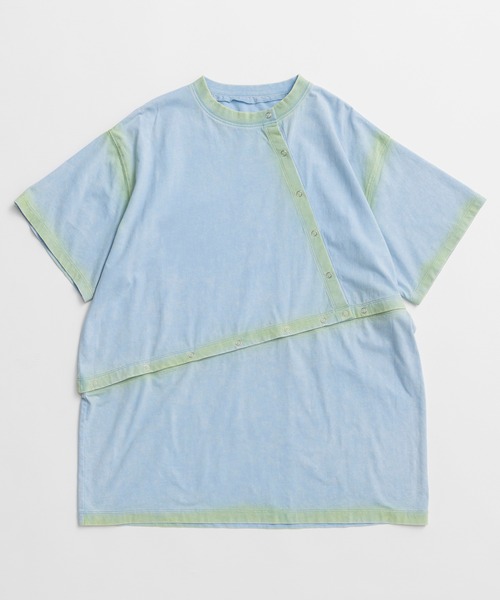 MAISON SPECIAL(メゾンスペシャル)の「Multi-way T-shirts/マルチウェイオーバーTシャツ(Tシャツ/カットソー・レディース・ブルー/ホワイト/チャコールグレー・FREE)」の14枚目の写真