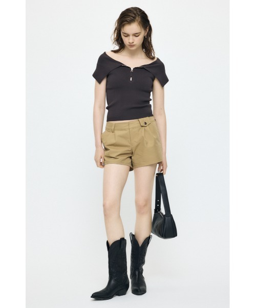MOUSSY(マウジー)の「CHINO MICRO ショーツ(その他パンツ・レディース・ベージュ/ブラック・1/2)」の17枚目の写真