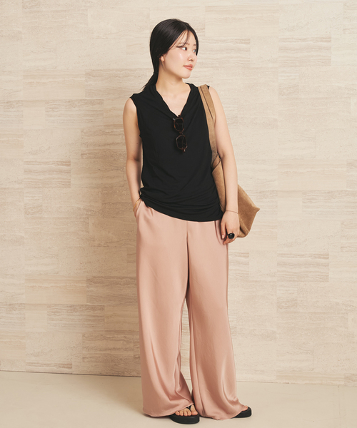 plage（プラージュ）の「Loose sleeveless Tシャツ（Tシャツ/カットソー・レディース・チャコールグレー/ピンク/ブラック・FREE）」の18枚目の写真