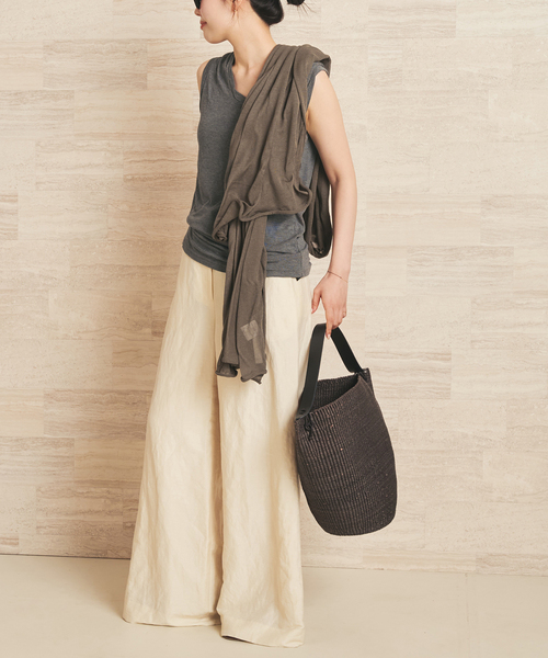 plage（プラージュ）の「Loose sleeveless Tシャツ（Tシャツ/カットソー・レディース・チャコールグレー/ピンク/ブラック・FREE）」の9枚目の写真