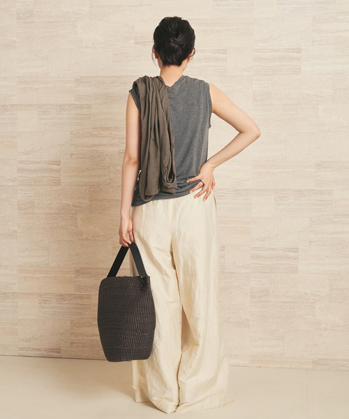 plage（プラージュ）の「Loose sleeveless Tシャツ（Tシャツ/カットソー・レディース・チャコールグレー/ピンク/ブラック・FREE）」の10枚目の写真
