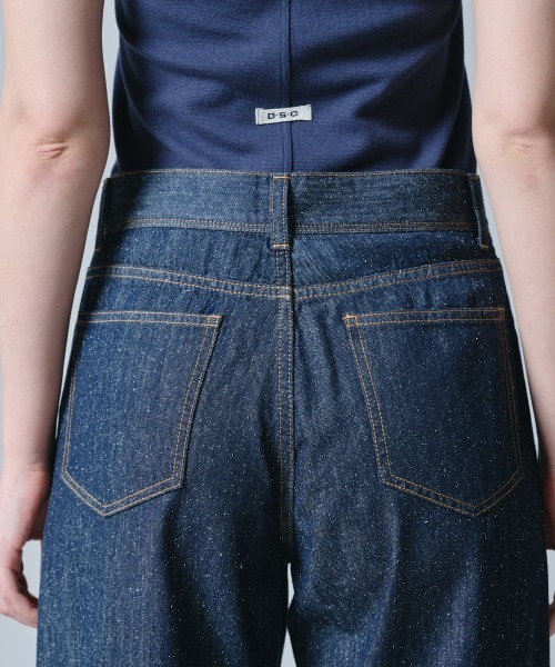 DOUBLE STANDARD CLOTHING（ダブルスタンダードクロージング）の「シルクネップカーブデニム（デニムパンツ・レディース・インディゴブルー・38/36/34）」の8枚目の写真