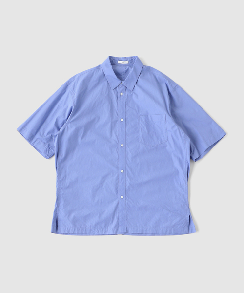 ATON(エイトン)の「ATON(エイトン) SUVIN BROAD WASHED HALF SLEEVE SHIR(シャツ/ブラウス・メンズ・ホワイト/ブルー系その他・4/6)」の2枚目の写真