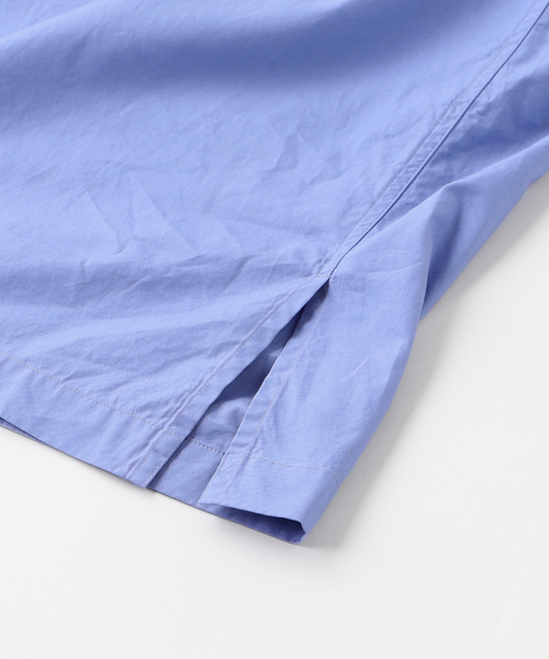 ATON(エイトン)の「ATON(エイトン) SUVIN BROAD WASHED HALF SLEEVE SHIR(シャツ/ブラウス・メンズ・ホワイト/ブルー系その他・4/6)」の4枚目の写真