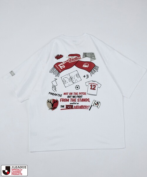 FREAK'S STORE(フリークスストア)の「J.LEAGUE × FREAK’S STORE別注 SUPPORTERS SHORT SLEEVE TEE【鹿島アントラーズ】 / Jリーグ別注 Tシャツ(Tシャツ/カットソー・メンズ・チャコールグレー/ホワイト・MEDIUM/SMALL/X-LARGE/LARGE)」の16枚目の写真