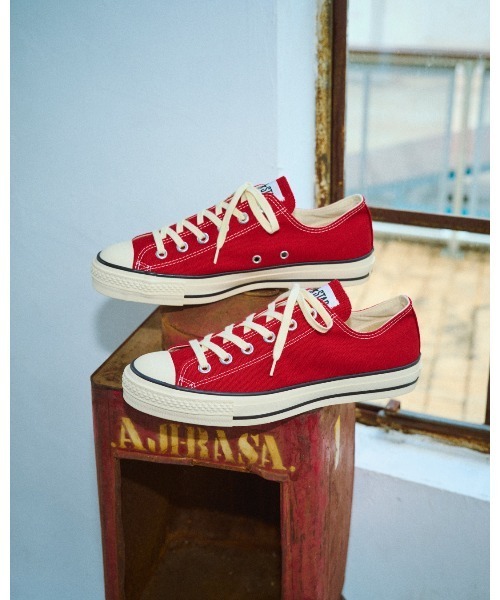 CONVERSE ALL STAR(コンバースオールスター)の「CANVAS ALL STAR J OX / キャンバス オールスター J OX(スニーカー・メンズ・レッド・10.5/9.5/8.5/9/8/4.5/5.5/7.5/7/5/6.5/11.5)」の1枚目の写真
