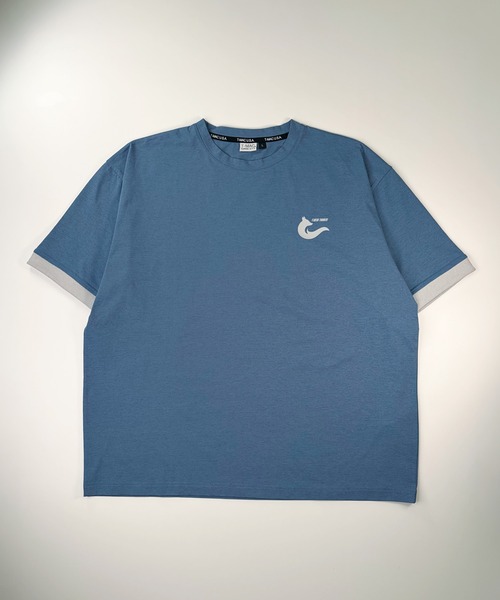 T-MAC OUTING(ティーマック アウティング)の「吸水速乾 袖リブ配色 半袖Tシャツ(Tシャツ/カットソー・メンズ・ホワイト/ブラック/ブルー・M)」の3枚目の写真