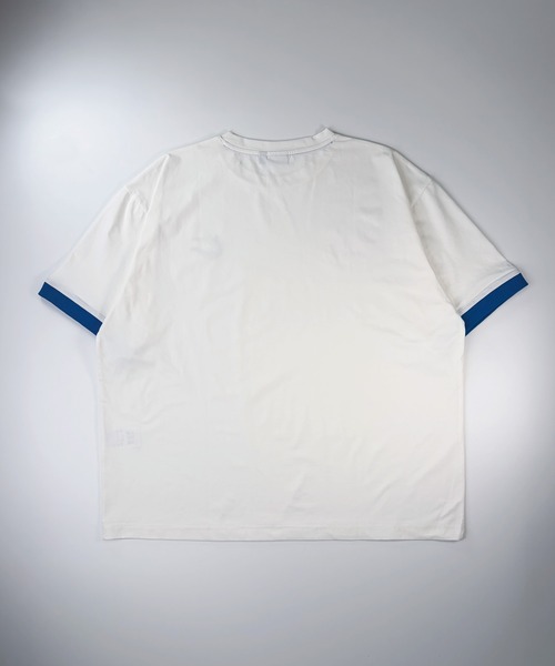 T-MAC OUTING(ティーマック アウティング)の「吸水速乾 袖リブ配色 半袖Tシャツ(Tシャツ/カットソー・メンズ・ホワイト/ブラック/ブルー・M)」の4枚目の写真