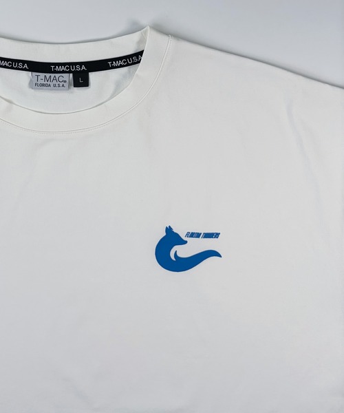 T-MAC OUTING(ティーマック アウティング)の「吸水速乾 袖リブ配色 半袖Tシャツ(Tシャツ/カットソー・メンズ・ホワイト/ブラック/ブルー・M)」の5枚目の写真