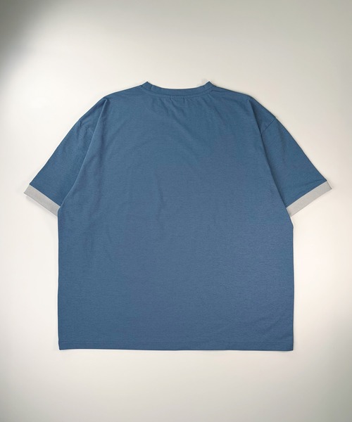 T-MAC OUTING(ティーマック アウティング)の「吸水速乾 袖リブ配色 半袖Tシャツ(Tシャツ/カットソー・メンズ・ホワイト/ブラック/ブルー・M)」の10枚目の写真