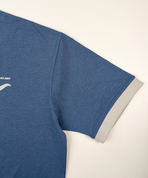 T-MAC OUTING(ティーマック アウティング)の「吸水速乾 袖リブ配色 半袖Tシャツ(Tシャツ/カットソー・メンズ・ホワイト/ブラック/ブルー・M)」の12枚目の写真
