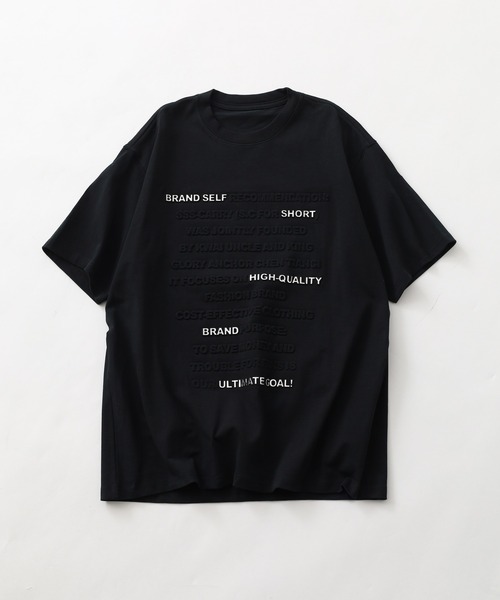 FUNALIVE(ファンアライブ)の「ABETTOR フロントエンボス長文ロゴ SS/T 半袖(Tシャツ/カットソー・メンズ・ピンク/ブラック/ホワイト・M/L)」の5枚目の写真