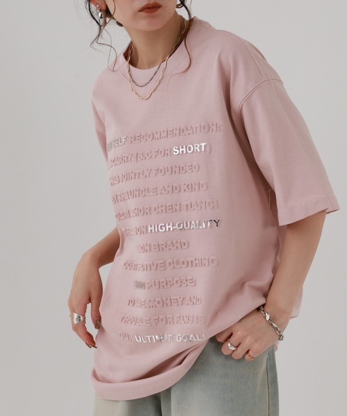 FUNALIVE(ファンアライブ)の「ABETTOR フロントエンボス長文ロゴ SS/T 半袖(Tシャツ/カットソー・メンズ・ピンク/ブラック/ホワイト・M/L)」の20枚目の写真