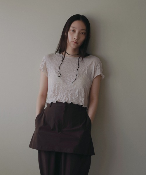anuke(アンヌーク)の「Mellow Short Tops(Tシャツ/カットソー・レディース・ベビーピンク/ブラウン/ブルー系その他・FREE)」の3枚目の写真