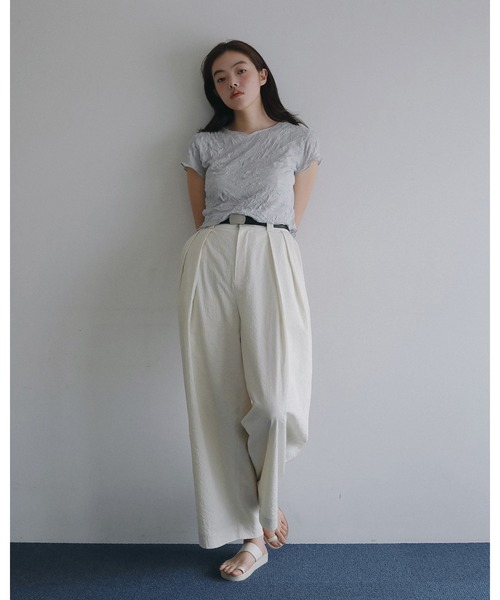 anuke(アンヌーク)の「Mellow Short Tops(Tシャツ/カットソー・レディース・ベビーピンク/ブラウン/ブルー系その他・FREE)」の9枚目の写真