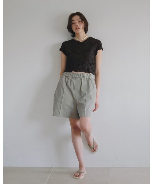 anuke(アンヌーク)の「Mellow Short Tops(Tシャツ/カットソー・レディース・ベビーピンク/ブラウン/ブルー系その他・FREE)」の6枚目の写真