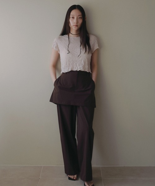 anuke(アンヌーク)の「Mellow Short Tops(Tシャツ/カットソー・レディース・ベビーピンク/ブラウン/ブルー系その他・FREE)」の19枚目の写真